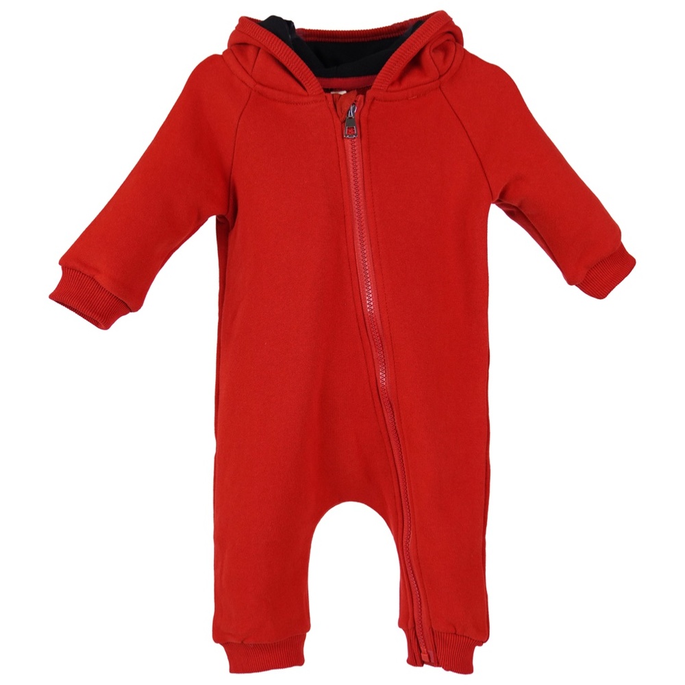 Infant Baby Fleece Zipper Hoodie Bodysuits Pajamas